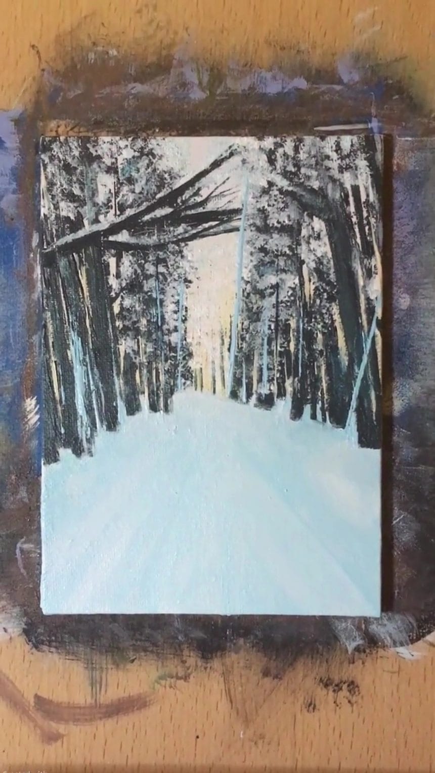 How To Paint A Winter Snow Scene